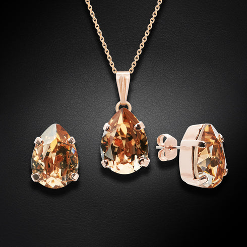 Комплект "Venēra II (Golden Shadow)" с кристаллами Swarovski™